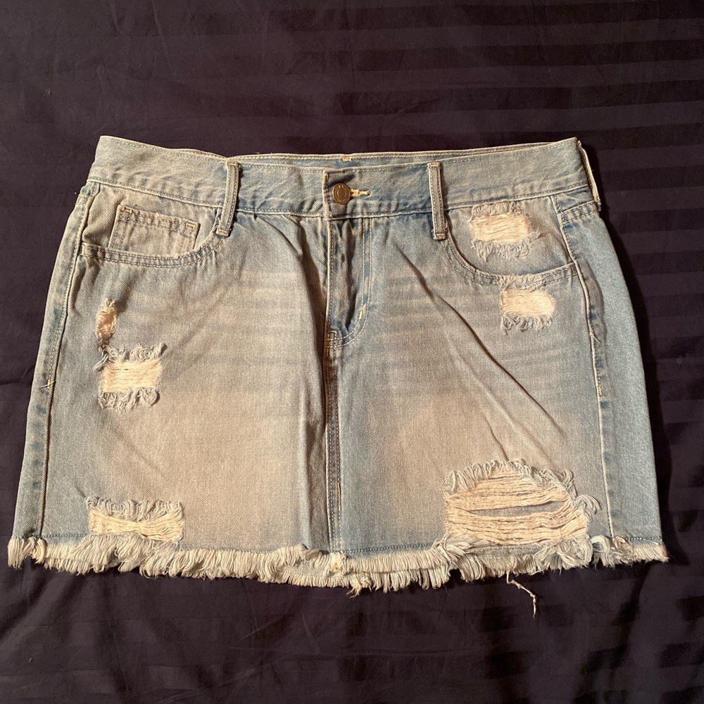 Denim mini skirt